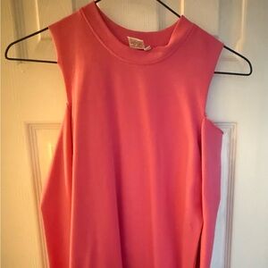 Vibrant Pink open shoulder shirt New/super cute on. AS